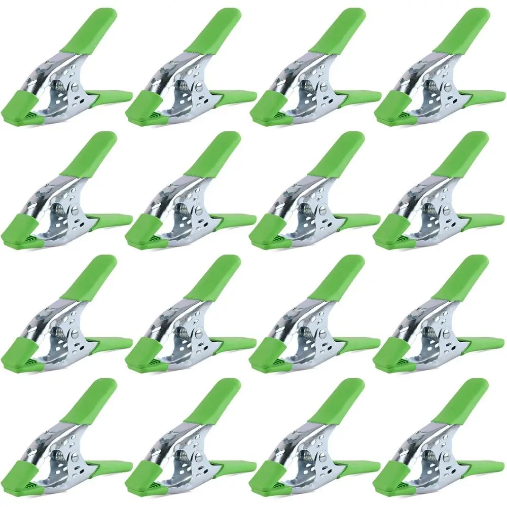 16-Piece 6 Heavy-Duty Metal Spring Clamps with 2.4 Jaw Opening for Backdrops