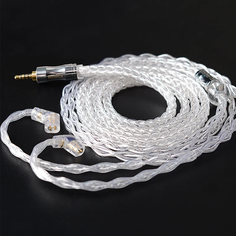 NiceHCK LitzPS-Pro 8 Core 4N Litz كابل فضي نقي 3.5 مللي متر/2.5 مللي متر/4.4 مللي متر MMCX/NX7/QDC/0.78 2Pin لـ VX MK3 ST-10s KXXS LZ A6 Mini