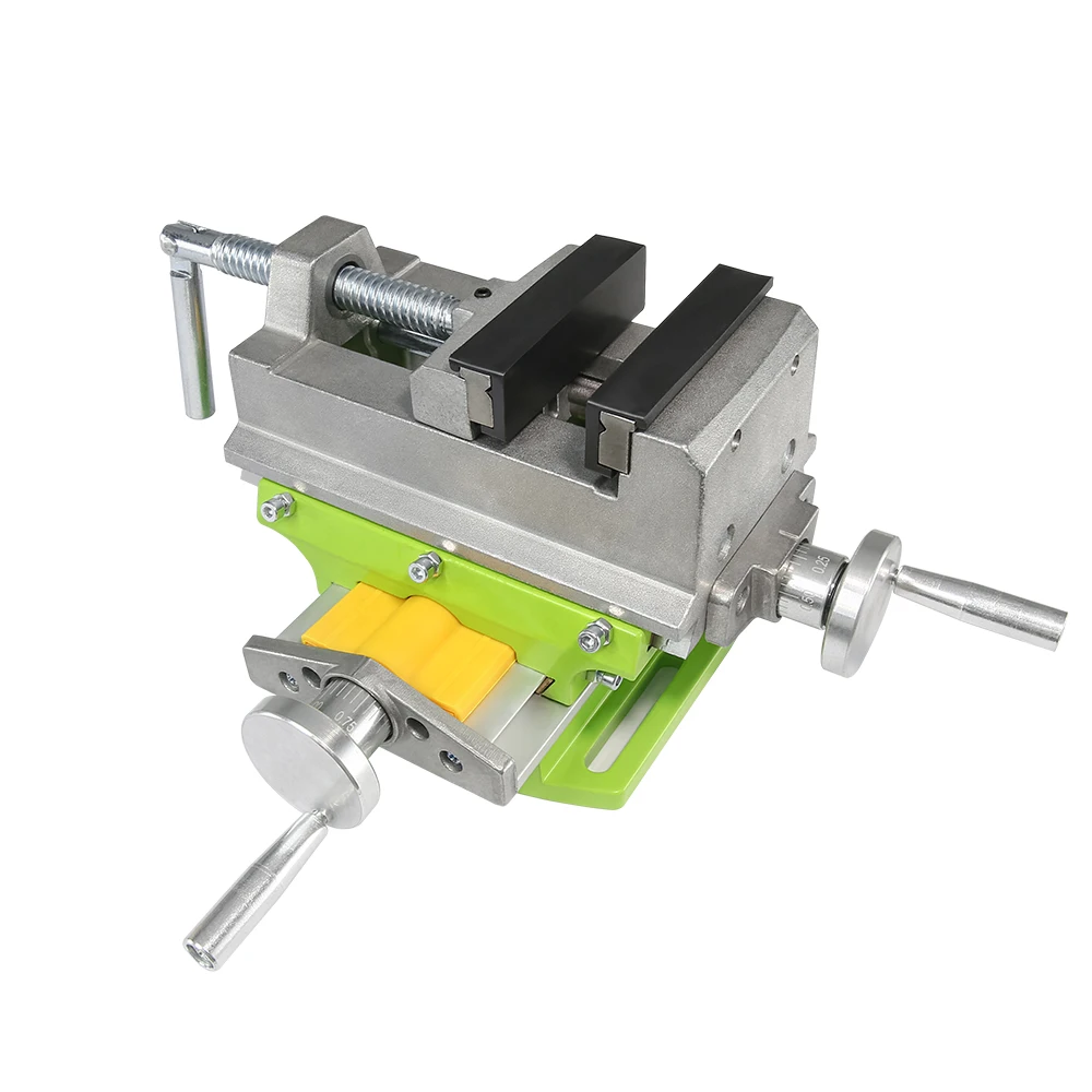 Imadło krzyżowe Allsome BG-6368 3-calowe z podwójnym posuwem do frezarki i wiertarki, imadło krzyżowe do wiertarki