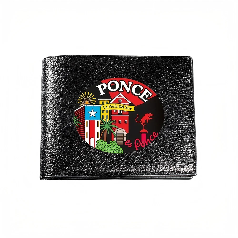 Ponce La Perla Del Sur Cityscape Design Men's Wallet Card Holder Casual Business Fashion Print