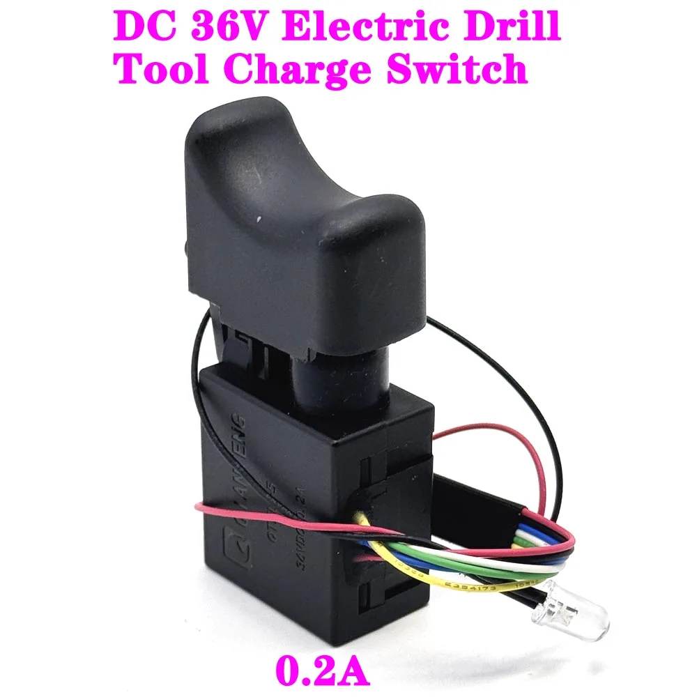 

1/2/3PCS DC 0.2A Electric Drill Tool Charge Speed Controller Switch Replacement 36V