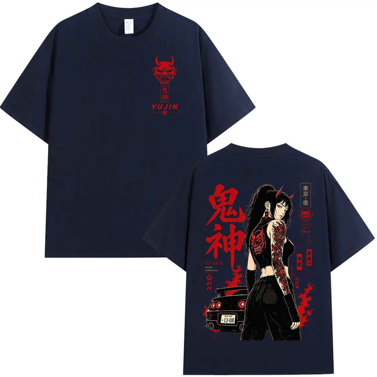 Anime Initial D Drift Demon God JDM Racing Car T Shirt Men's Women Clothing Fashion Cotton T-shirt Casual Short Sleeves T-Shirts