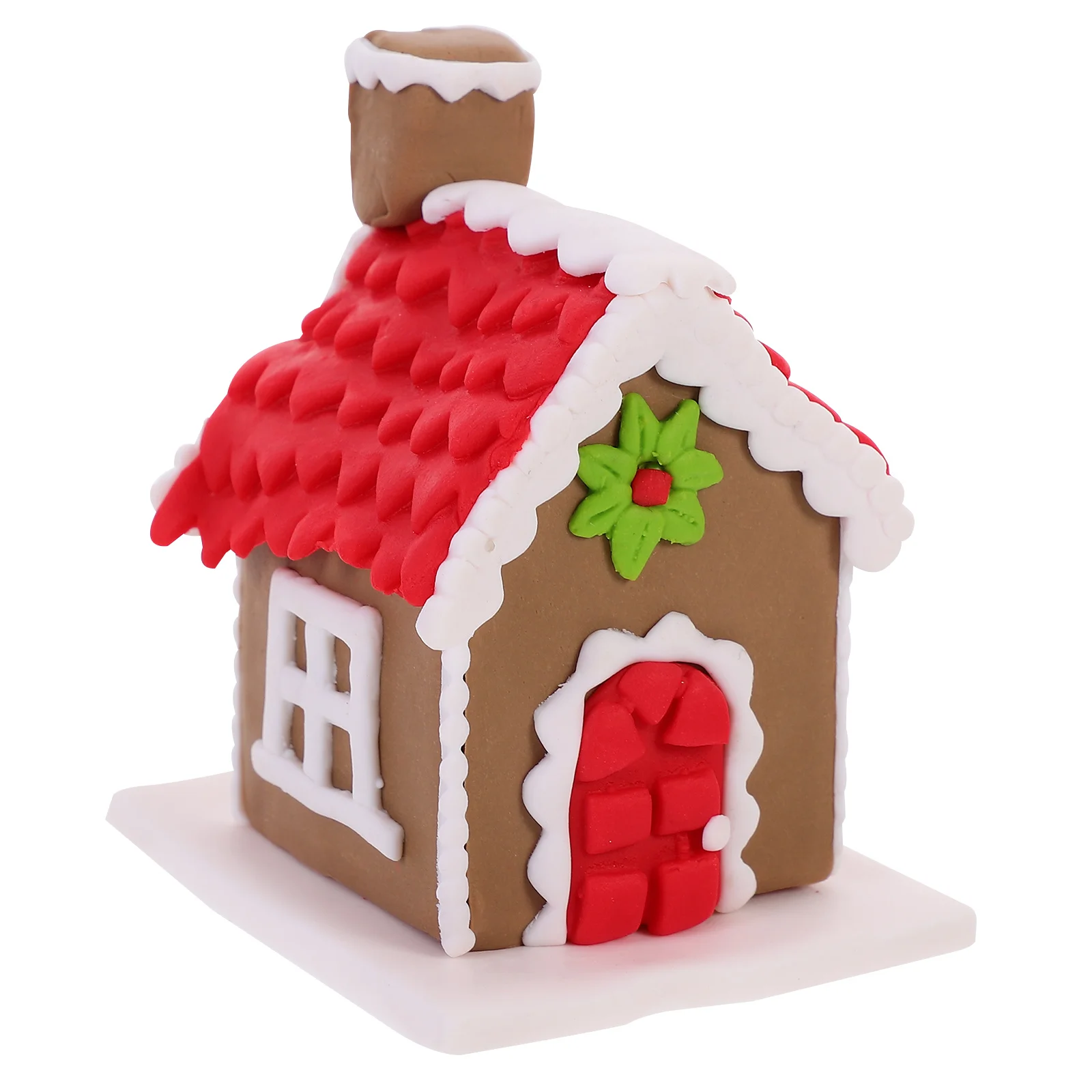 1Pcs Gingerbread Decoration Polymer Clay Christmas Ornament Xmas Candy Desktop Decor Cake Topper Festival Party