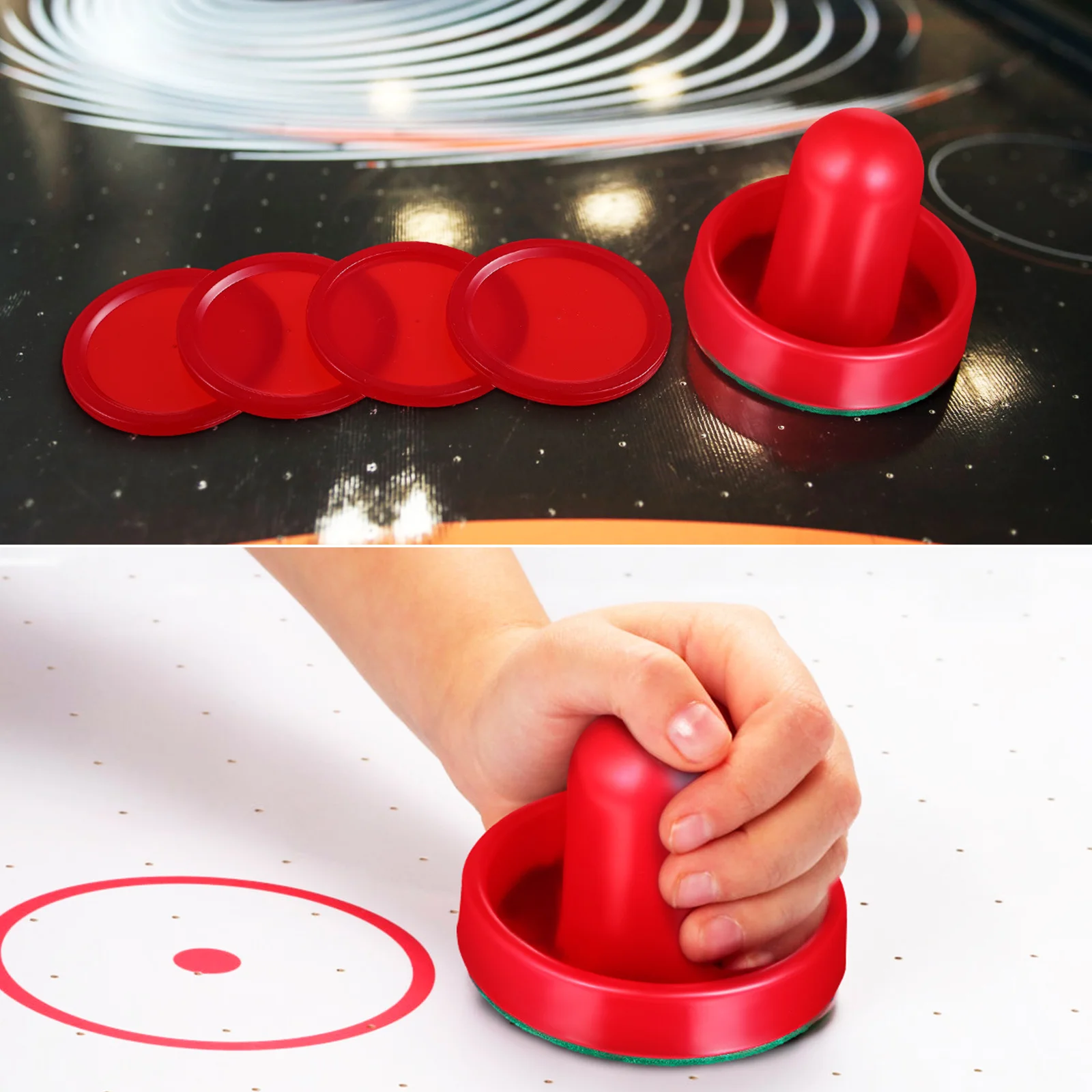

1Set Table Hockey Pucks and Sliders Comfortable Feel Enhance Gaming Experience Accessories Air Hockey Pucks and Paddles