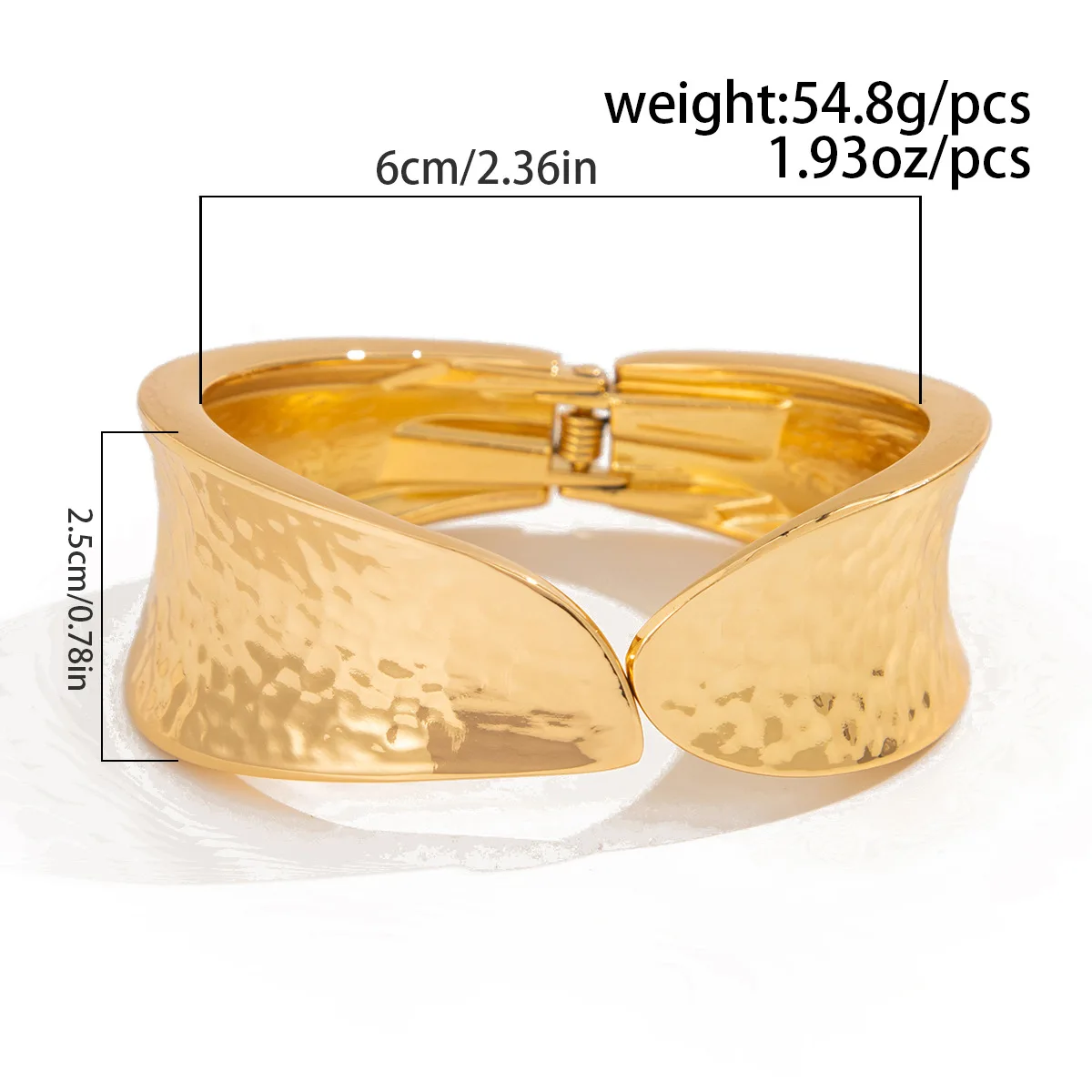 DIEZI 3 Styles Exaggerated Irregular Cuff Spring Bangles For Women Punk Gold Silver Color Geometric Bracelets Men Jewelry