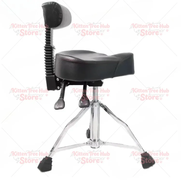 Professional Pneumatic Lift Drum Throne 360° Swivel Saddle Drum Stool Adjustable Height Drummer Seat