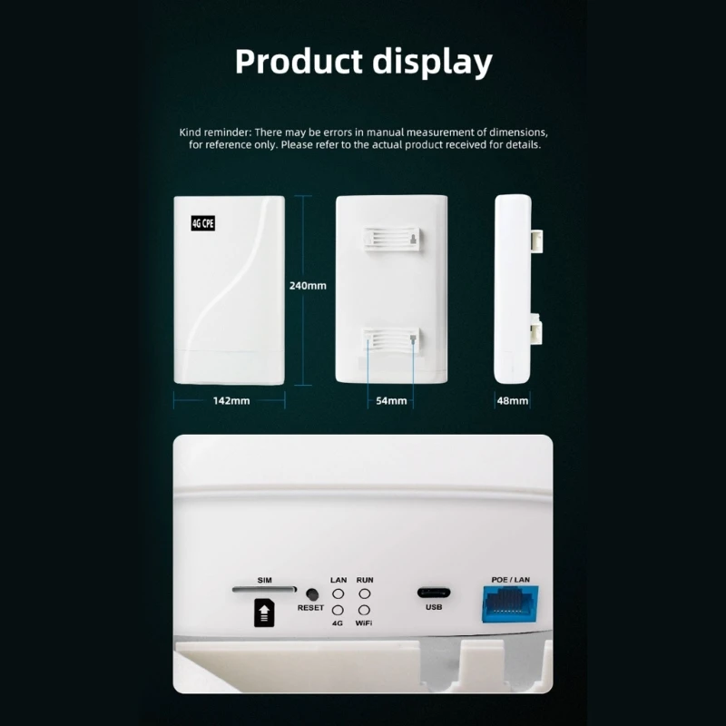 أجهزة توجيه الإنترنت ABS 4G شديدة التحمل، هيكل مقاوم للماء للتخييم والعمل، أفضل بيع #5