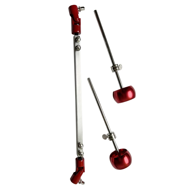 

Double Drum Drive Shaft Connecting Bar Bass Drum Pedal Linkage With 2 Drum Hammers For Drum Set Accessories