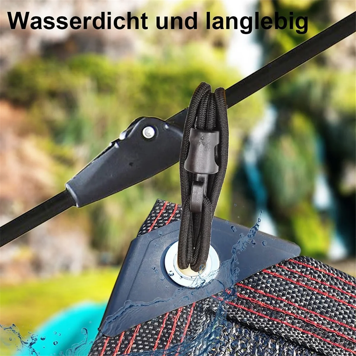 

PA-50Pcs Bungee Cord with Hooks,Expander with Hooks Rubber Tensioner with Hooks for Pool