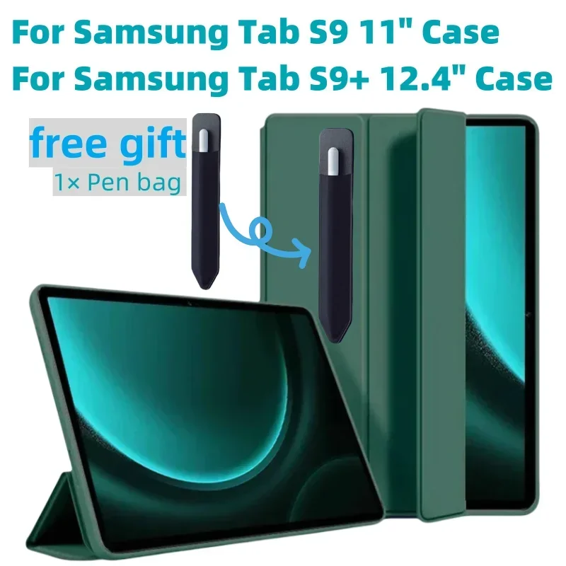 For Samsung Tab S9 11'' SM-X710 SM-X716B Case Folding Stand Magnetic Tablet Cover For Galaxy Tab S9+ 12.4 SM-X810 SM-X816B Case