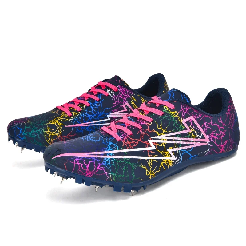 

Men Women student Track Field 8 Spikes Sprint Sneaker Professional Athletic Nails Short Running Training Speed Sprint Sneakers