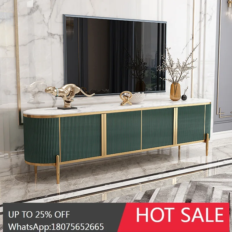 

HLZ Simple Modern Coffee Table and TV Cabinet Set for Small Living Rooms and Bedrooms, Luxury Stone Cabinet