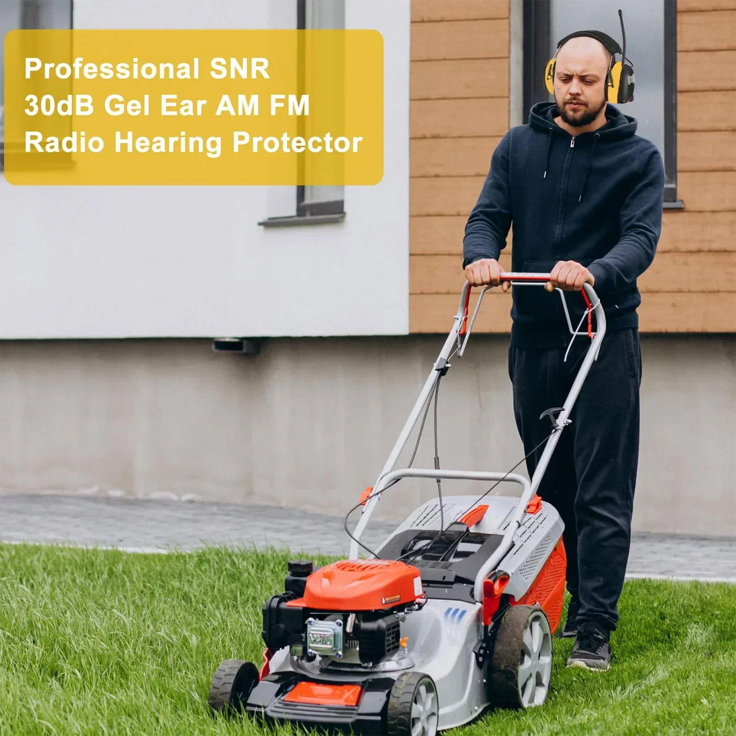 Upgraded 5.3 Bluetooth Hearing Protection AM FM Radio Headphones, Noise Reduction Safety Earmuffs for Mowing Lawn Work