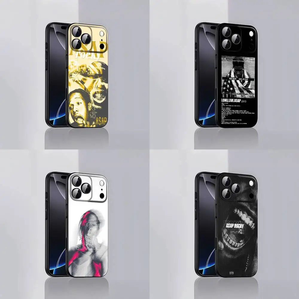 

Cool A-ASAP Rocky Rapper Phone Case For iPhone 17,16,15,14,13,12,Pro,Max,Plus,E,SE4,Air,Mini Black Soft Cover