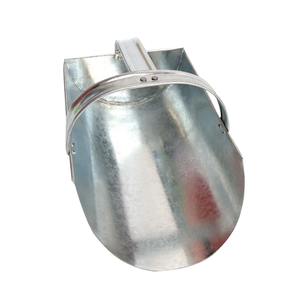 

Iron Feed Shovel Thickened Durable Farm Tool Silver Veterinary Food Scoop Corrosion Resistant Easy Clean Smooth