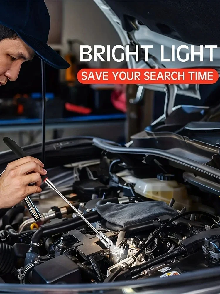 Telescopic Pickup Magnetic Iron Rod Household Automotive Repair And Inspection Tool Strong Magnetic Metal Screw Suction Rod