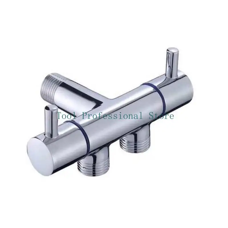 

57QF Washing Machine Taps Divider Copper Bathroom Faucet Triangular for Valve Durab