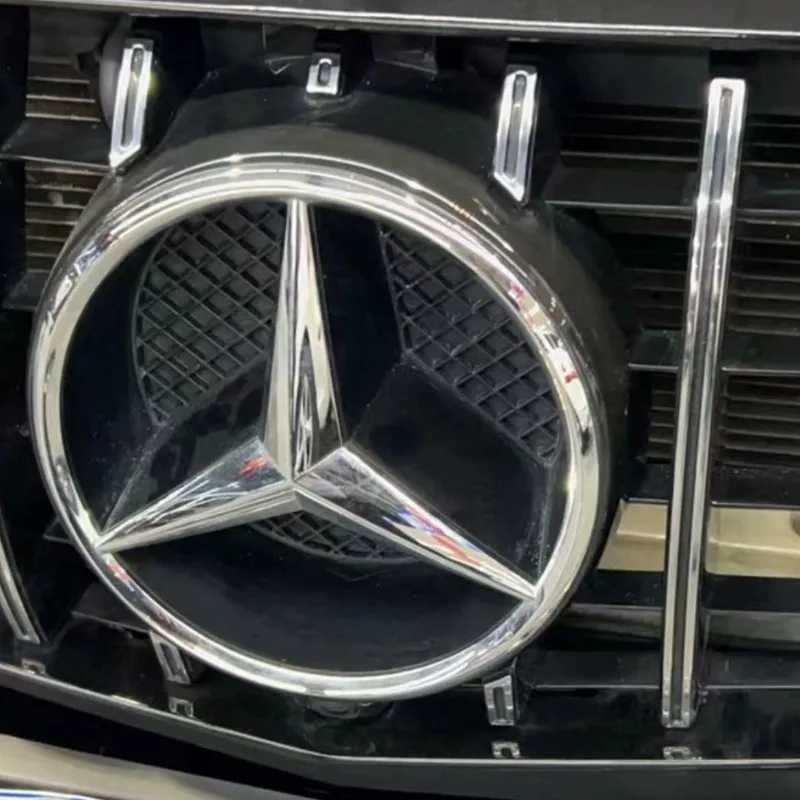 Black border and silver border decoration Car Front Grilled Star Emblem Logo for Mercedes Benz W205 C E ML GL GLA CLA 2013-2016