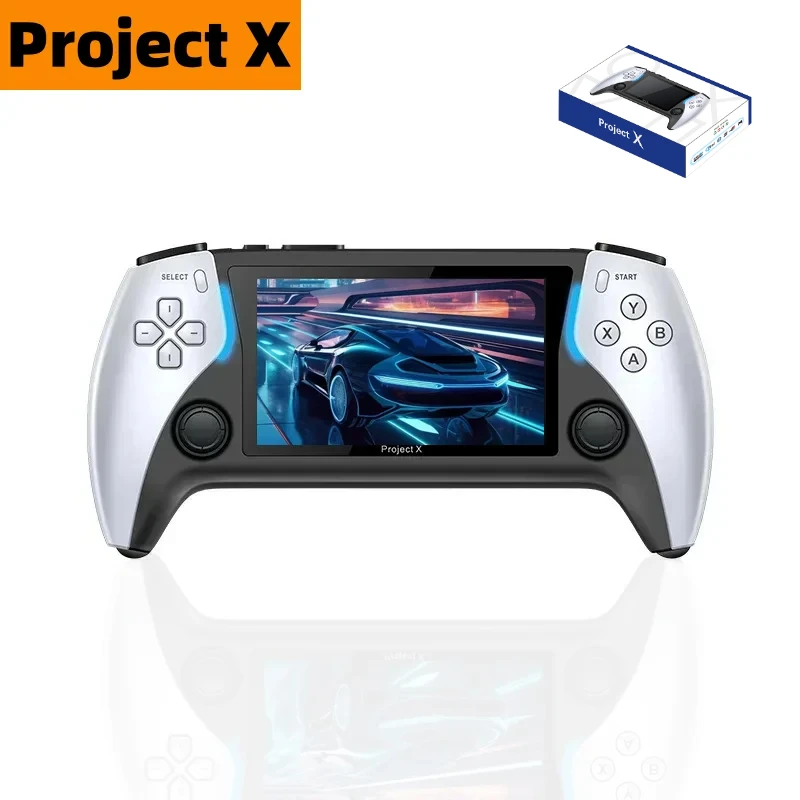 

New 1000+Games Project X Portable Pocket Video Game Console 4.3” IPS Screen Support PS1 Retro Gaming Dual Speaker Stereo