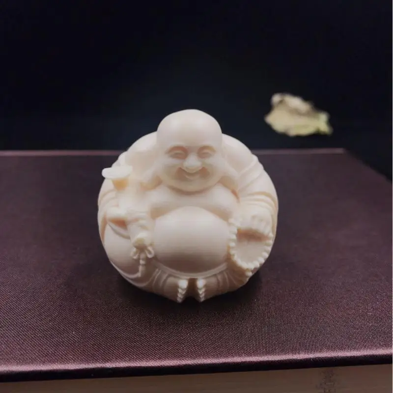 Chinese Style Handmade Maitreya Sculpture Cute Miniatures Laughing Ornaments Mini Statue Craft Office
