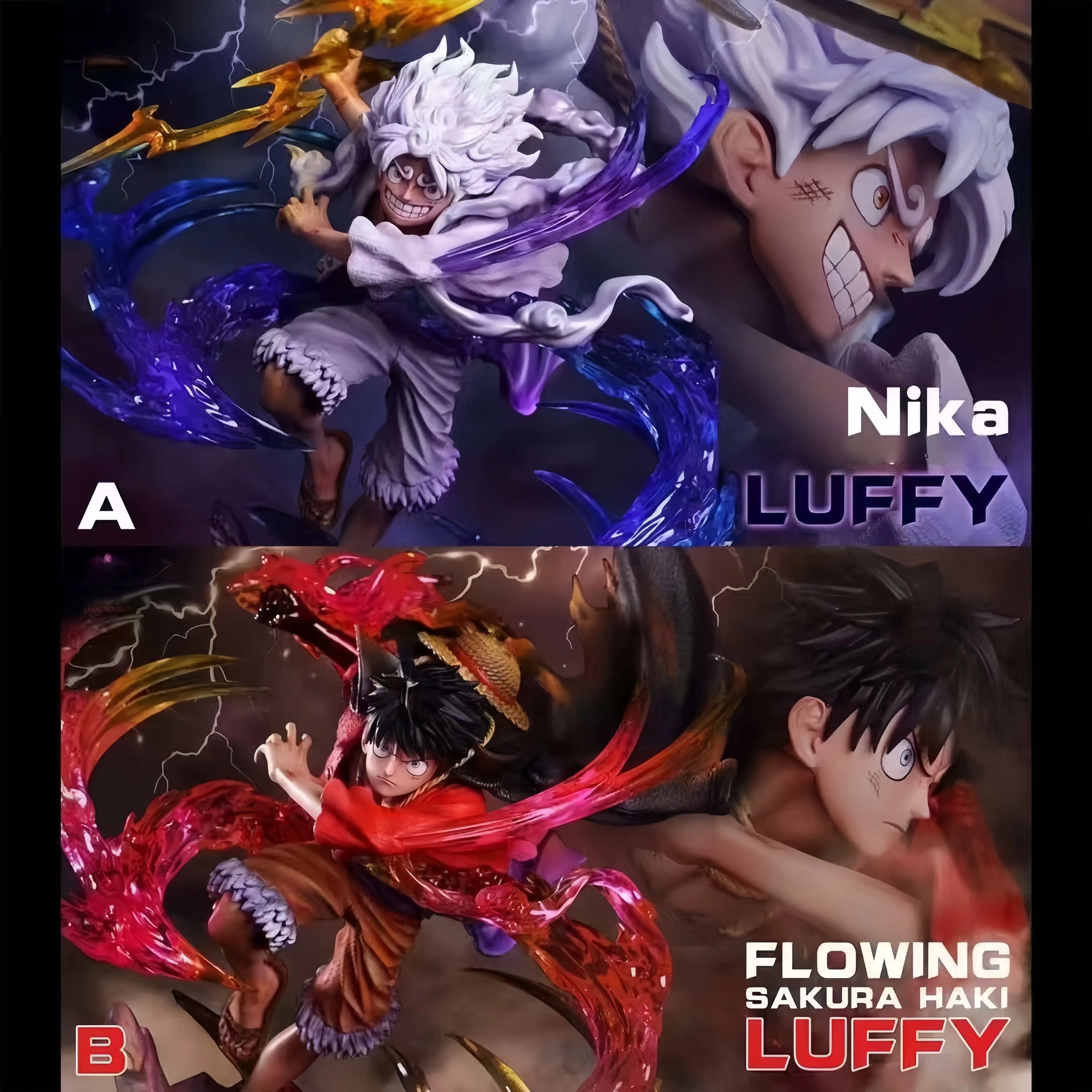 23cm/9 Zoll Anime One Piece Sonnengott Nika Luffy PVC Actionfigur Modell Statue Sammlerstück Puppe Desktop-Ornament Festival-Geschenk
