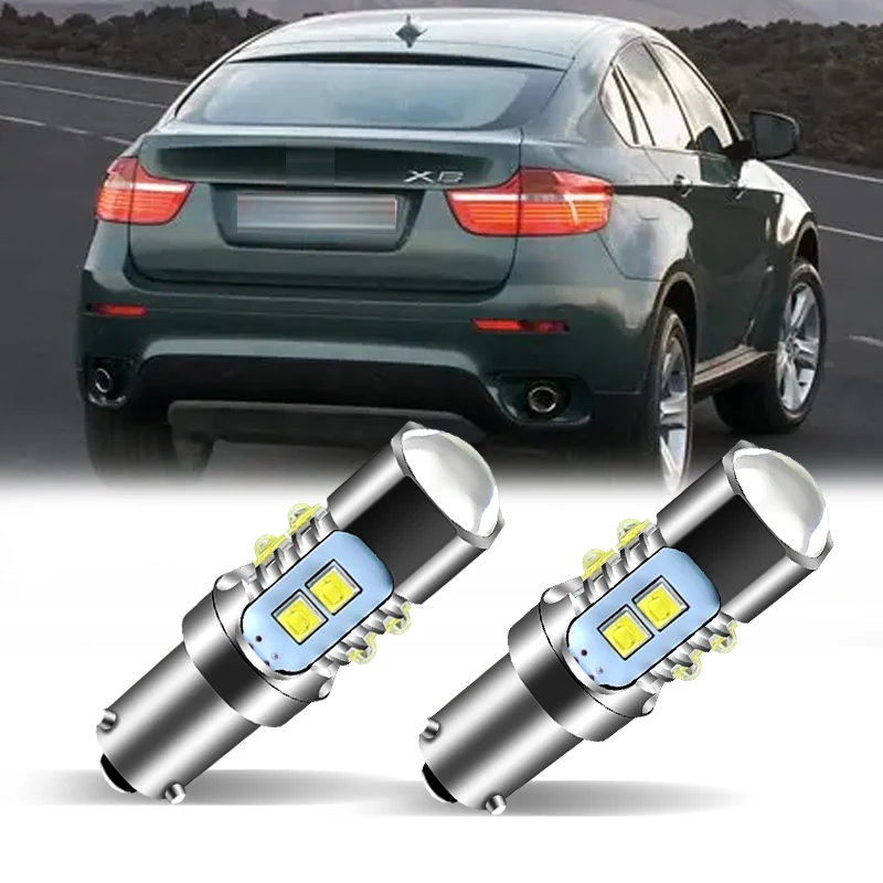 2 Stück für BMW X6 E71 E72 2008-2014 LED-Rückfahrlicht Rückfahrlampe 2009 2010 2011 2012 2013 Canbus Zubehör Weiß 6000k