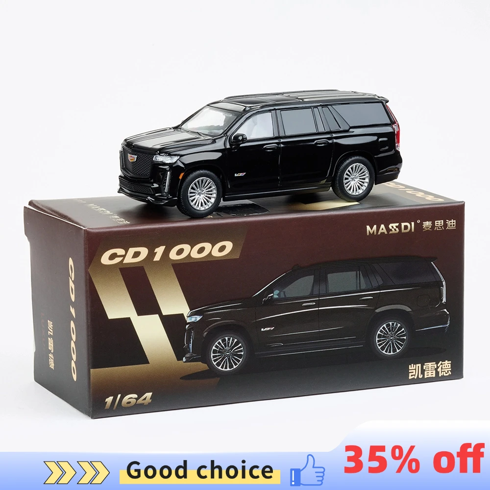 MASDI 1/64 Escalade Zwart Speelgoed Model Auto Diecast Legering Motorvoertuig Diecast Metaal Model Tiener Volwassenen Geschenken