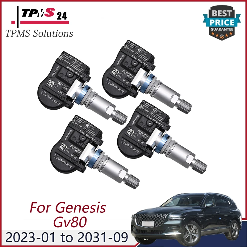 

4 шт. 52940-T6000 Системы контроля давления в шинах 52940T6000 Датчик TPMS 433 МГц для Genesis GV80 2023-2031