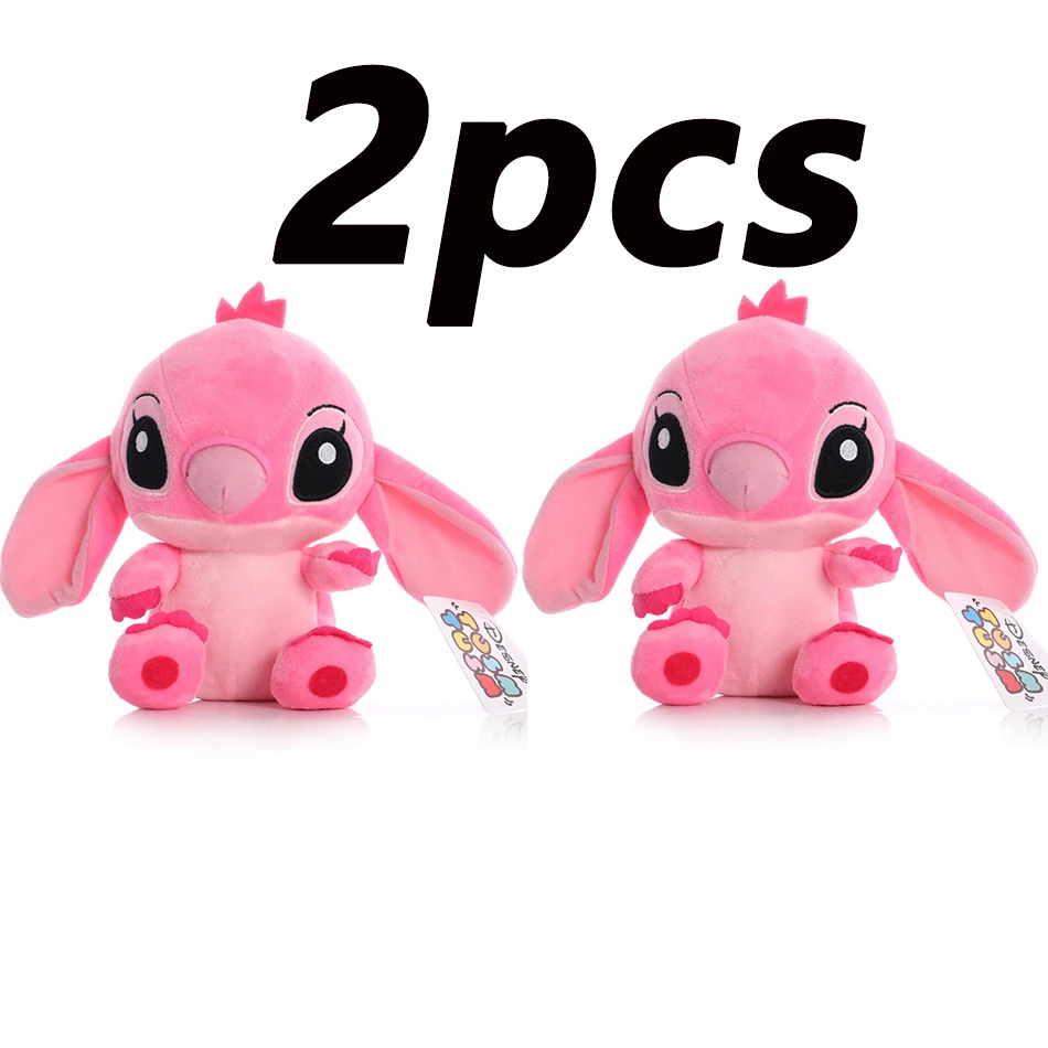 Disney quente dos desenhos animados azul rosa ponto de pelúcia brinquedos de pelúcia presentes de natal para crianças 20cm ponto pelúcia modelos dos desenhos animados