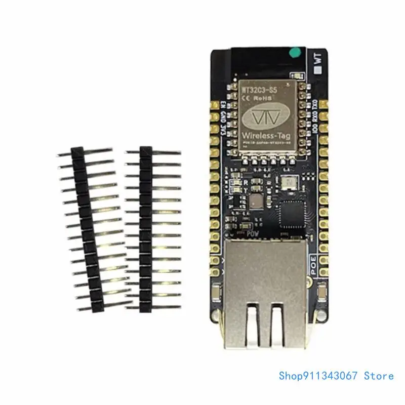 

ETH01-EVO WiFi compatible Ethernet Three-in-One IoT AT instruction Reserve Poe Positon ESP32-C3 Drop shipping