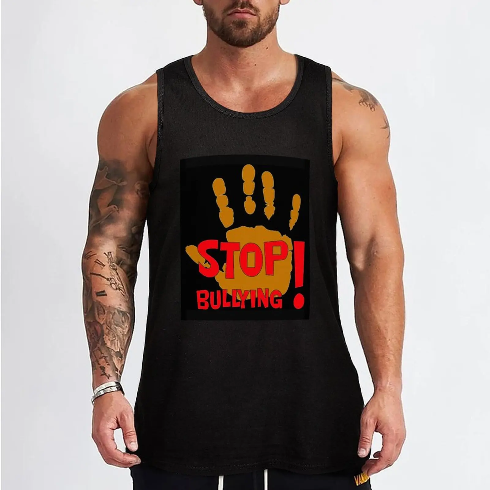 Stop Bullying Tank Top gym top anime mens designer clothes Men's singlets