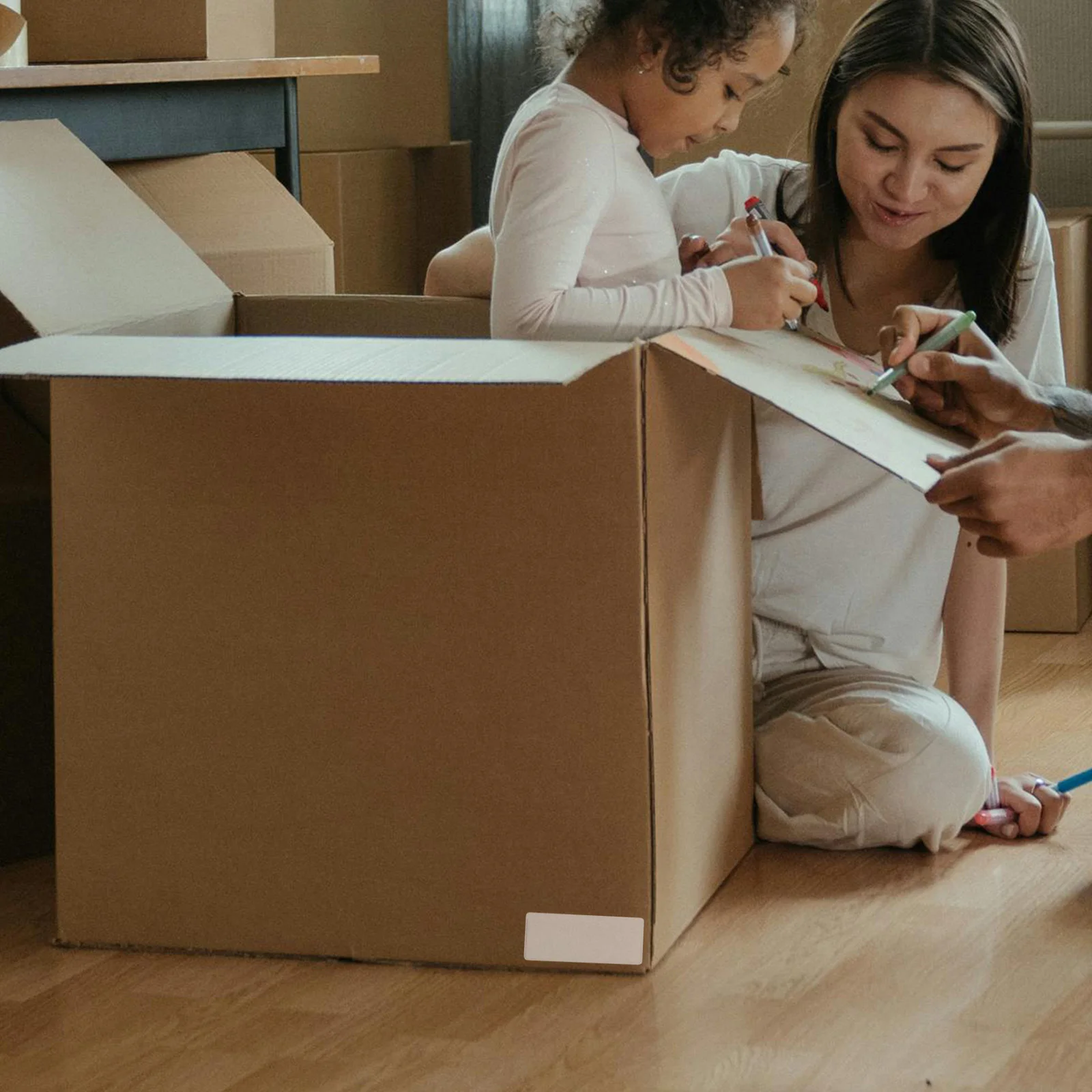 

24 Pcs Bookshelf Tag Holders Adhesive Index Card Pockets Clear Label PVC Business