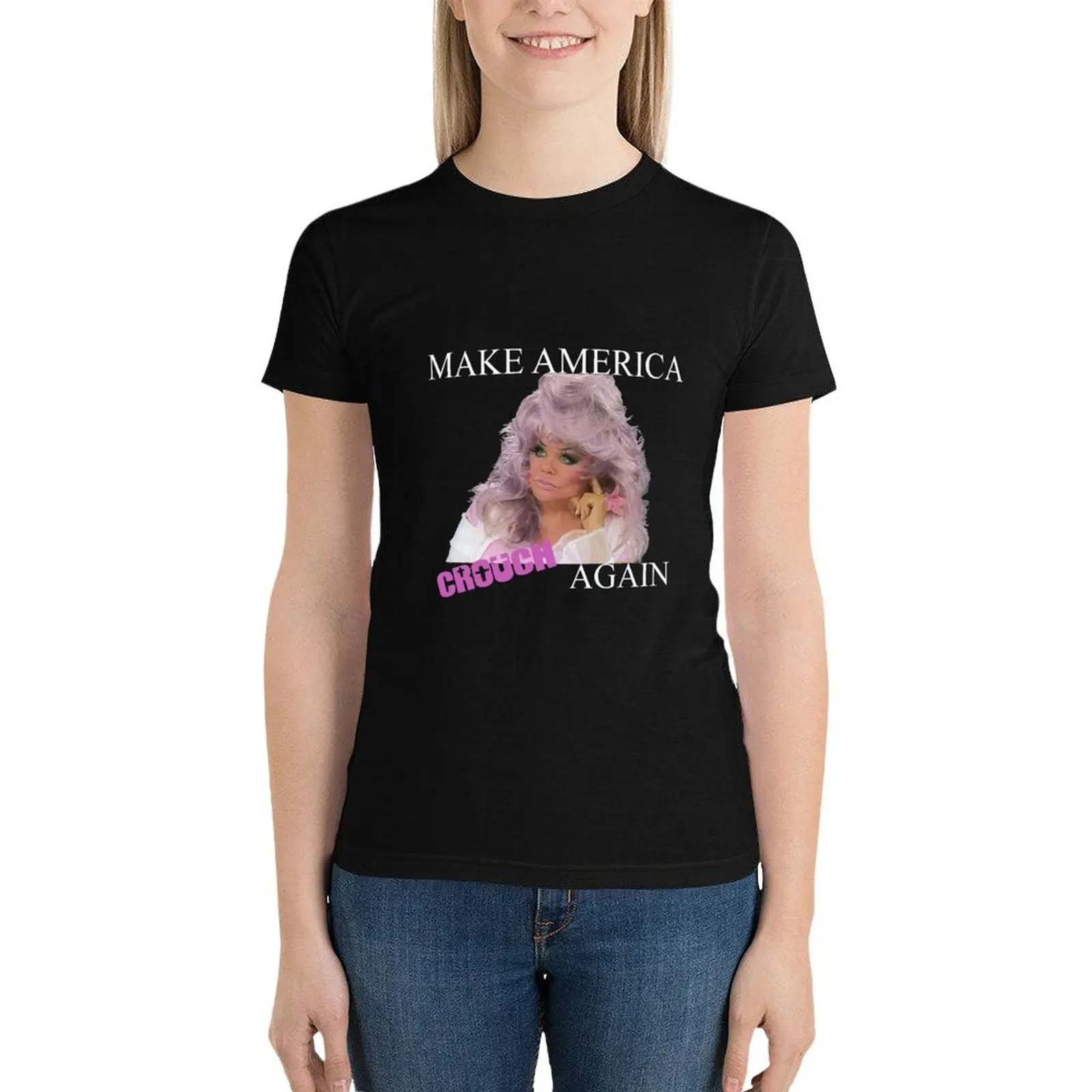 Jan Crouch T-Shirt anime clothes Short sleeve tee Blouse vintage clothes T-shirt Women