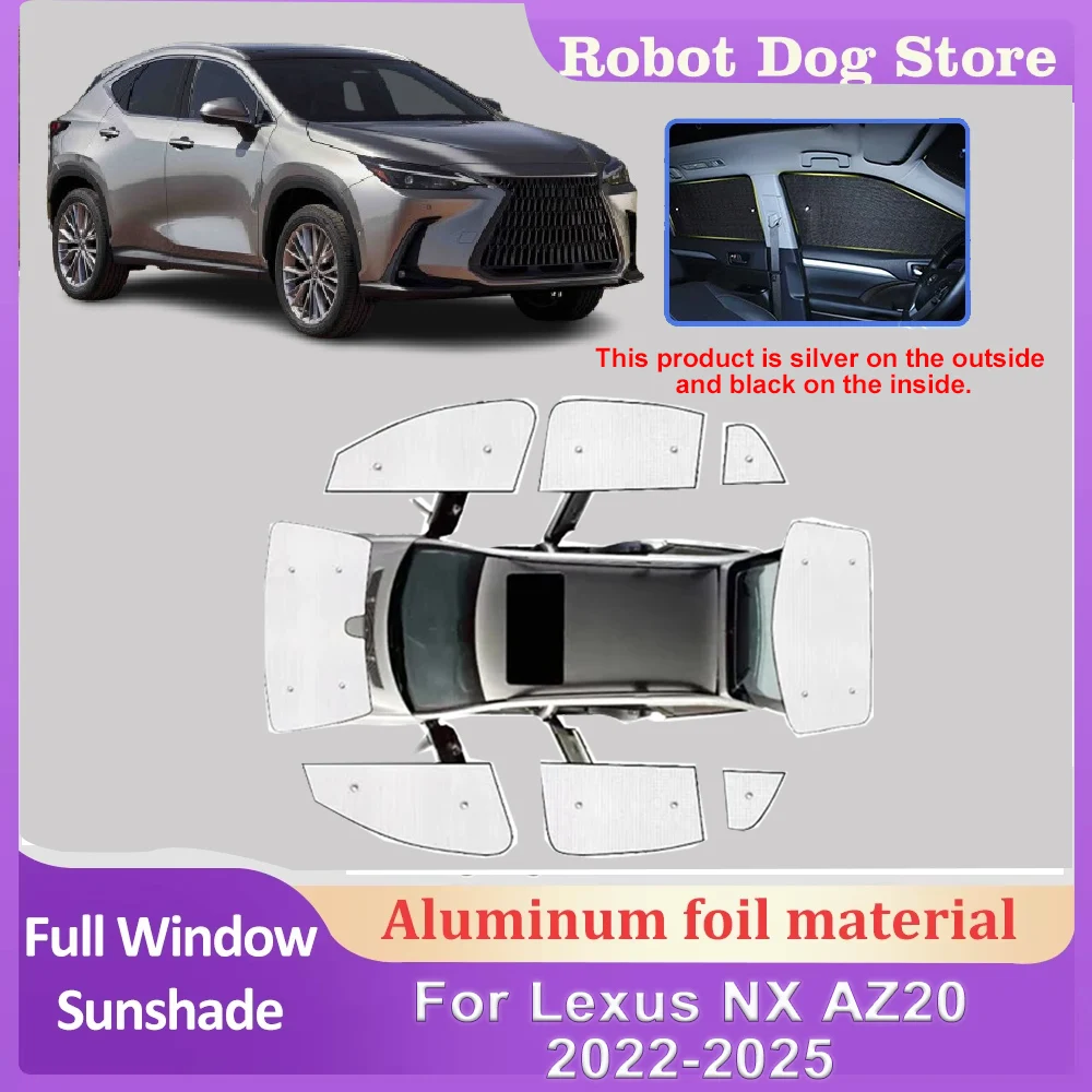 

Car Full Coverage Sunshade For Lexus NX AZ20 2022 2023 2024 2025 Window Windshield Cover Anti-UV Visor Sticker Sun Shades Tools