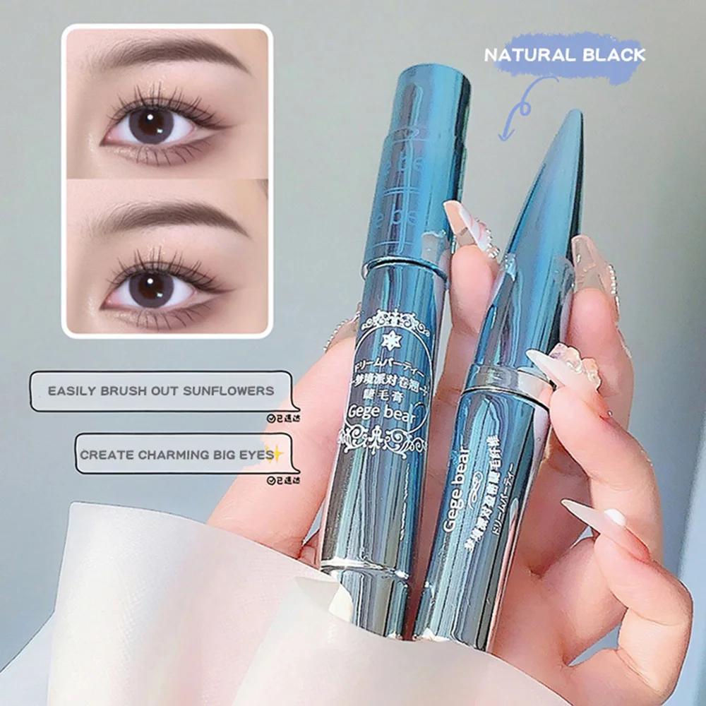 Gege Bear Dream Party Krullend Zwart Zon Bloem Mascara Schattig Ontwerp De hele dag Langdurige wimperverlenging Dikke volumewimpers