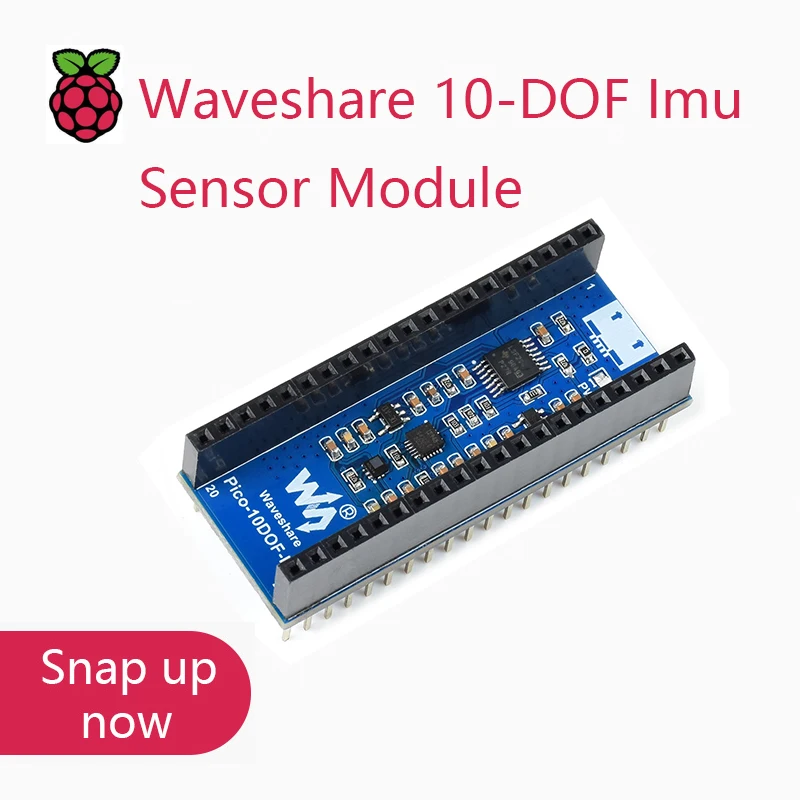 

Waveshare 10-DOF Imu Sensor Module Voor Raspberry Pi Pico, Onboard ICM20948 En LPS22HB Chip