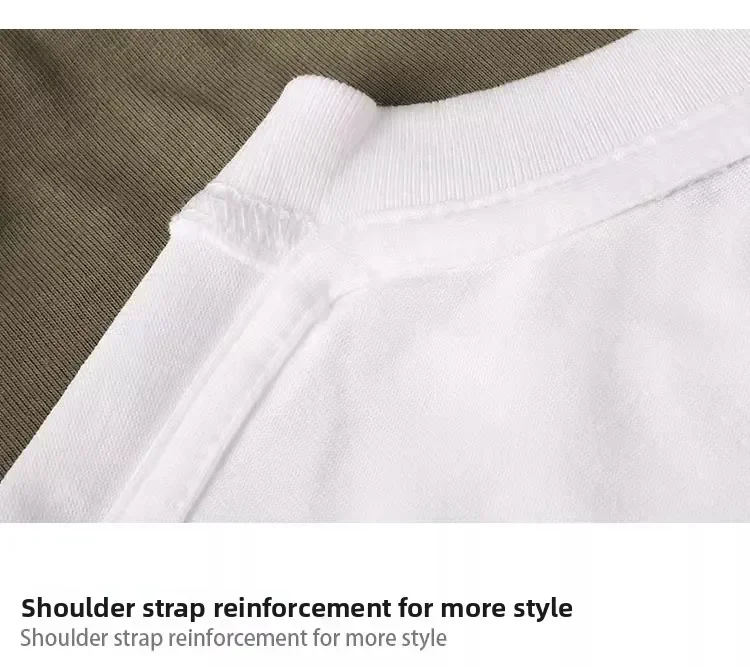 Weißes, schweres 400g reines Baumwoll-Langarm-T-Shirt, Unisex Basic Loose Inner Wear Base Layer Shirt für Männer und Frauen. – Detail 11