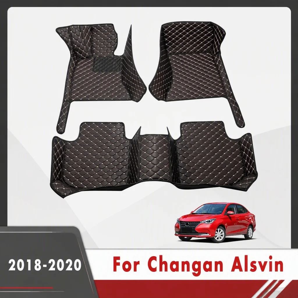 Car Floor Mat For Changan Alsvin 2018 2019 2020 2021 2022 2023 Custom Leather Carpet Foot Pad Auto Interior Accessories