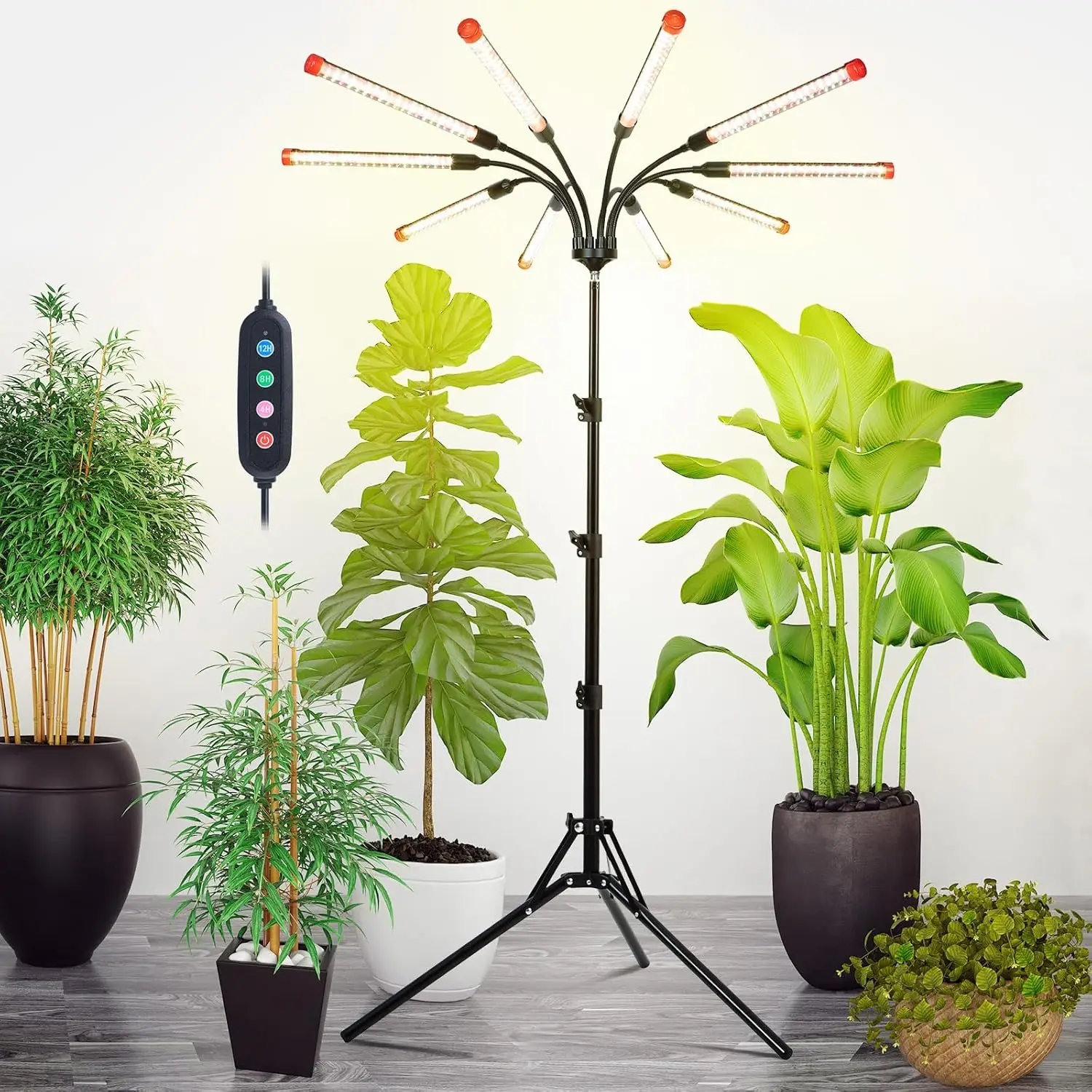 

90W LED Grow Light with Timer & Adjustable Stand for Indoor Plants, Bonsai, Seed Starting