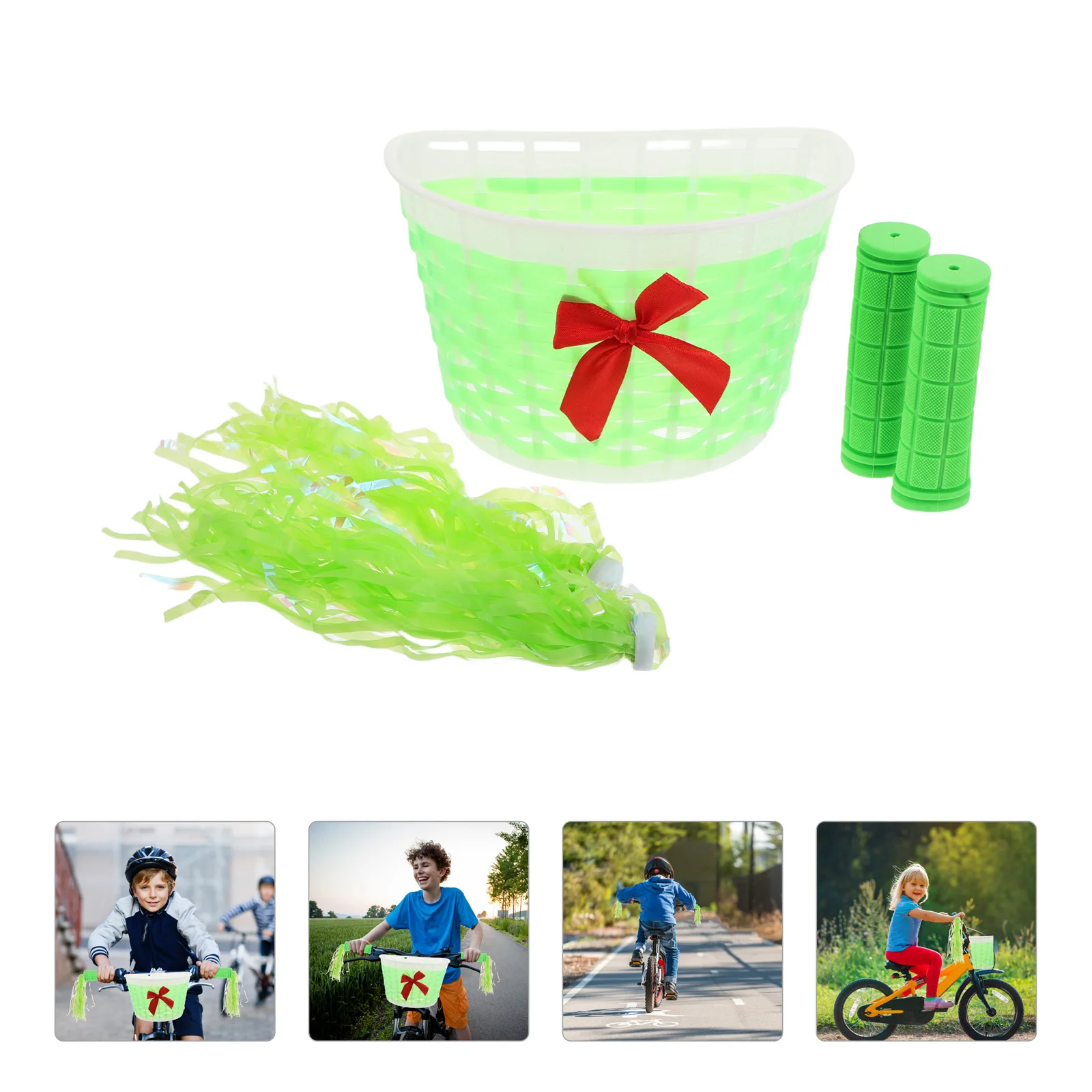 

1 Set Bike Accessories Durable Pe Material Comfortable Handlebar Streamers Front Multifunctional Scooter Tricycle Decorative