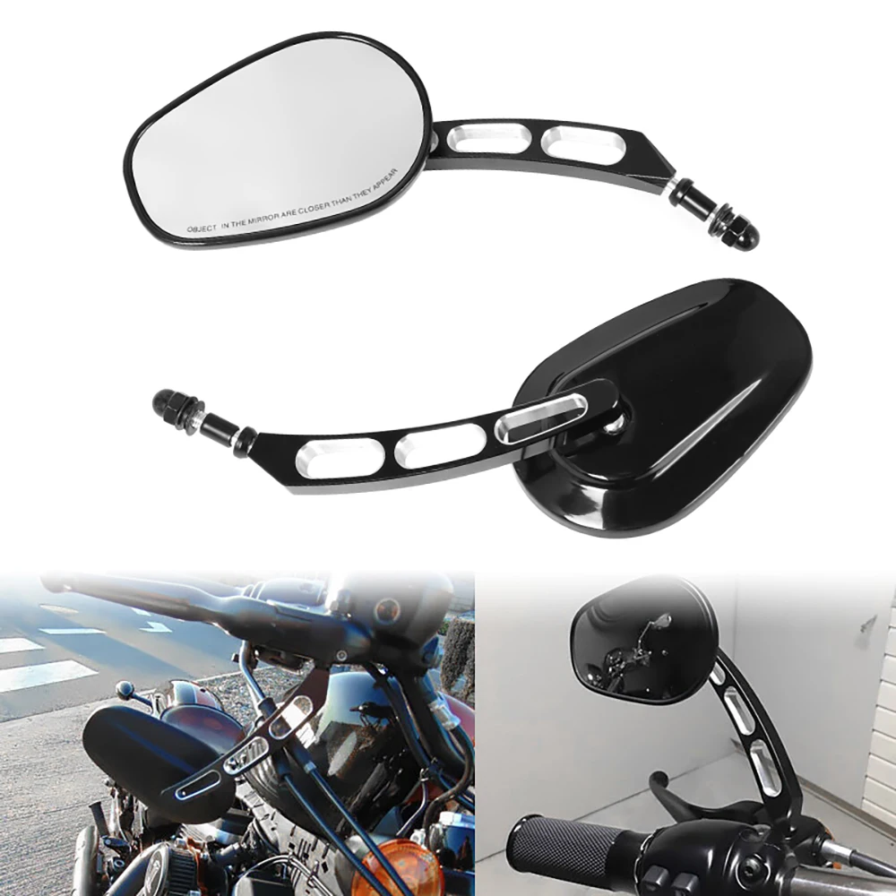 

Motorcycle Universal Rear View Side Mirrors For Harley Road King Touring XL883 Sportster 1200 Fatboy Dyna Chopper Softail