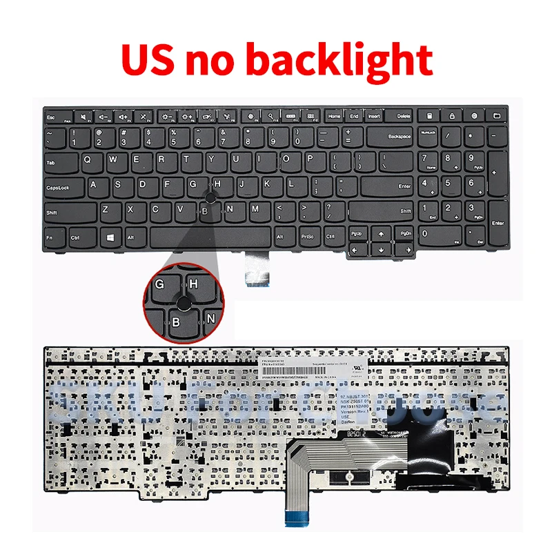 米国交換用キーボード Thinkpad E550 E555 E550C E555C E560 E560p E560C E565C E565用