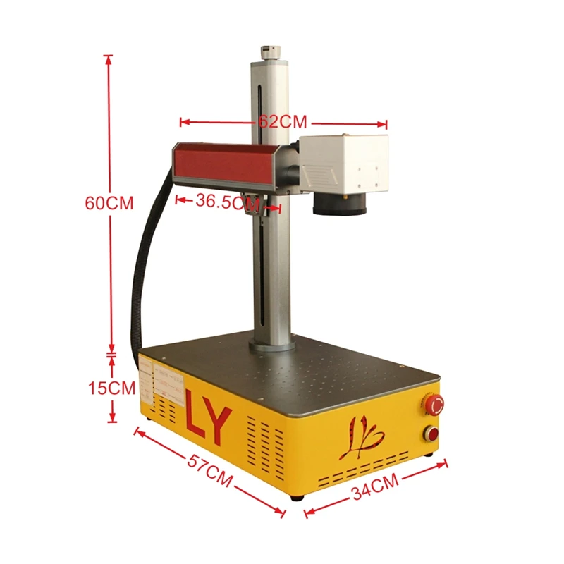 Desktop Fiber Laser Engraving Mini Metal Marking Machine 200W JPT with 4th Axis Drive for Stainless Ceramic Plastic PVC Mark DIY