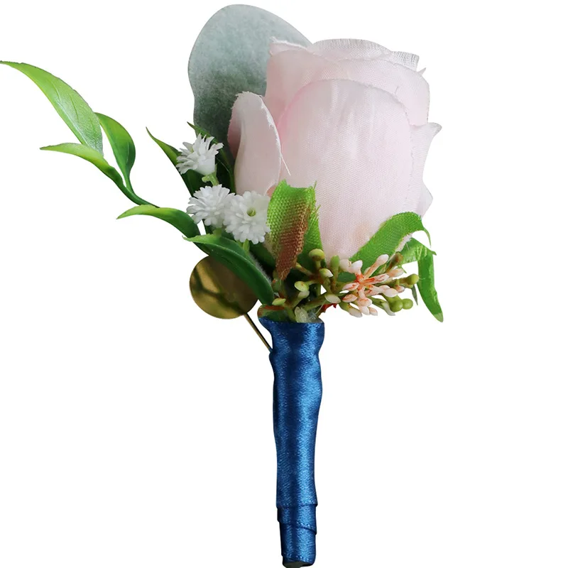 Roze Kunstmatige Bloemen Boutonnieres Pols Corsage Bruidsmeisje Huwelijk Bruiloft Accessoires 2023