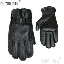 Climbing Downhill Full Finger Gloves Cowhide Men's Fitness training Special rappel gloves ZL247