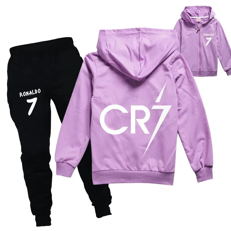 (#^.^#) 2026 New Cristiano Ronaldo CR7 Cosplay Costumes Football Idol Zipper Hoodies Pants ren High Quality Cotton Cl →_→LOOK ME view 4