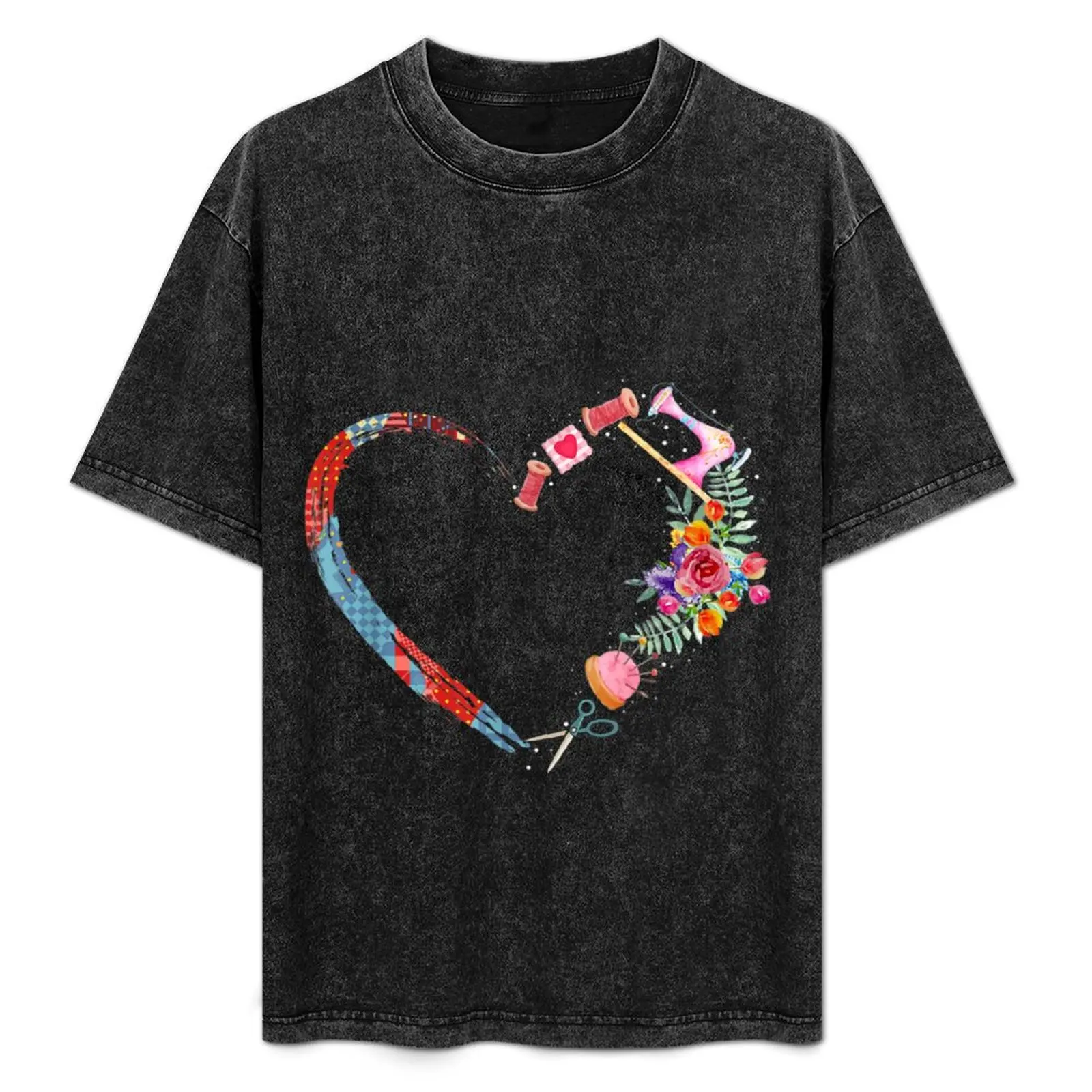 

Quilting Sewing My Heart Loves T-Shirt essential t shirt man t shirt luxury T-Shirt