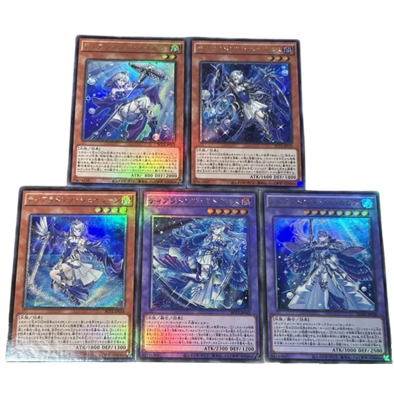 Yu Gi Oh Cards Charmer Tearlaments IP Masquerena Anime Game Characters Self Made UTR Collection Coarse Color Flash Cards DIY Toy