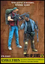 1/35, Apocalypse Survivors (Zombi War), Resin Model Soldier GK, Military theme, Unassembled and unpainted kit