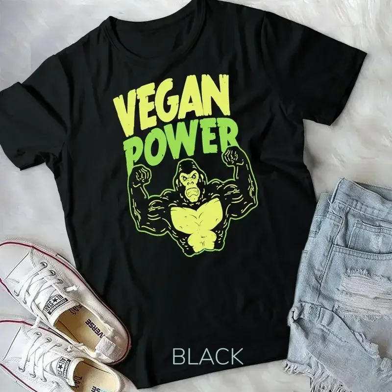 Vegan Power Shirt Plant Diet Vegetables Herbivores Cuisine Unisex T shirt